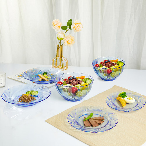 多莱斯食品级钢化玻璃6件餐具