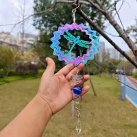 Шестидюймовая красочная стрекоза + спиральный хвост, свободный липкий крючок.