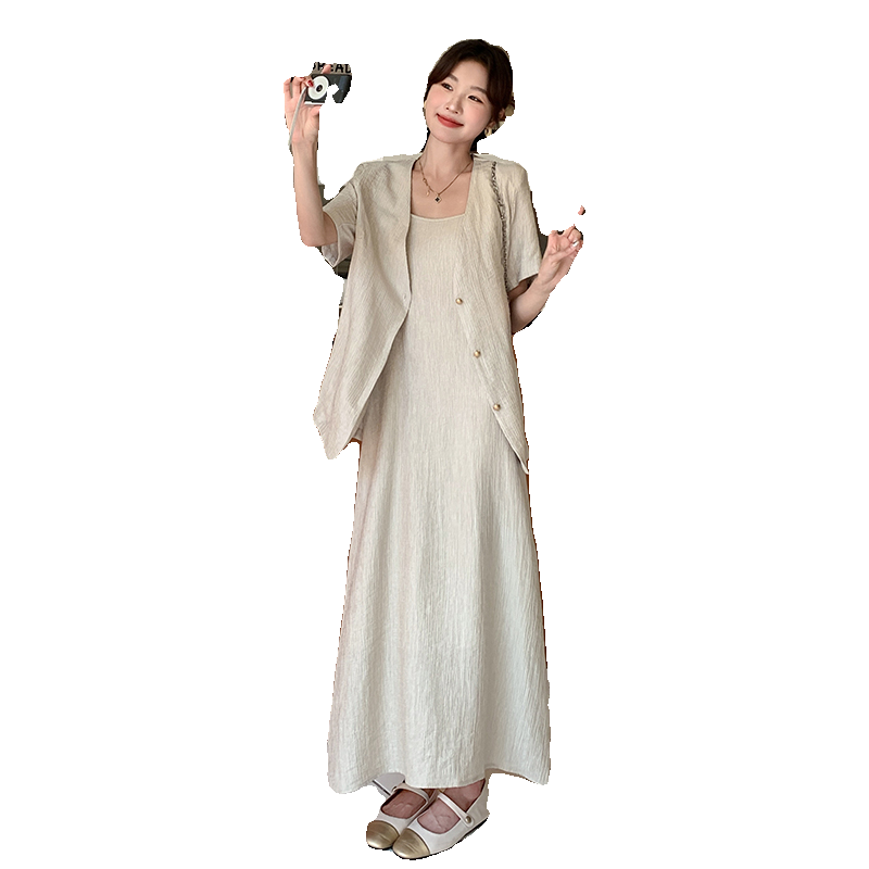 新款法式短袖外套吊带裙套装2C0958833P145K208,女装套装/套裙,2C095