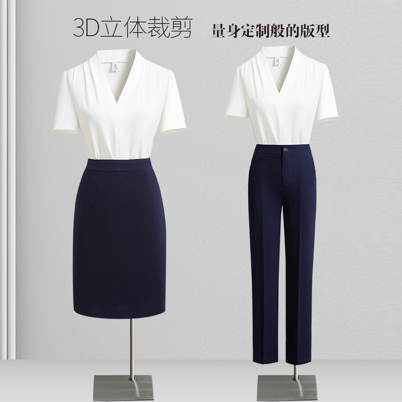 衬衫白色职业套装女气质高级感短袖上班内搭衬衣正装销售工作服夏