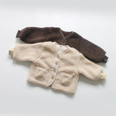 亲子款~仿皮草羊羔毛绒外套