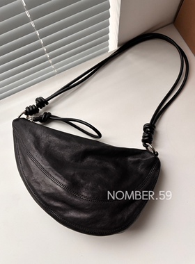 【No.59】小众设计进口小羊皮山本耀司风 多变不规则“新月”包