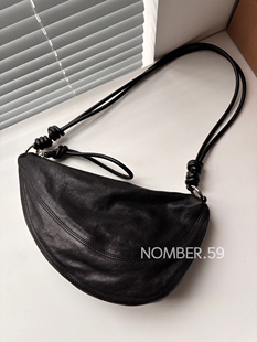 【No.59】小众设计进口小羊皮山本耀司风 多变不规则“新月”包