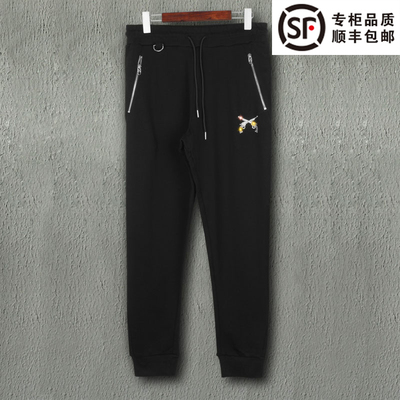 水钻暗黑纯棉休闲裤