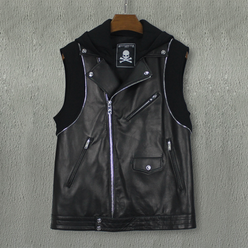 MMJ潮牌真皮皮衣新款休闲机车衣