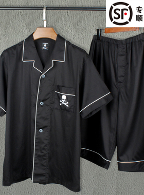 Mastermind Japan 21SS 骷髅睡衣睡裤夏季冰感贡缎MMJ夏季家居服