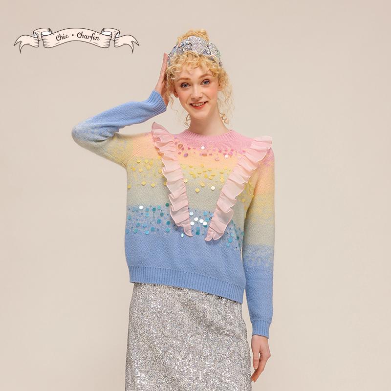 CHARFEN时尚气质优雅毛针织衫