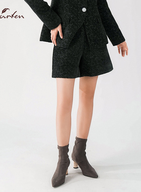 朝峰复古轻奢气质优雅A字短裤女CFD3B010-0083D改版了以实物为准