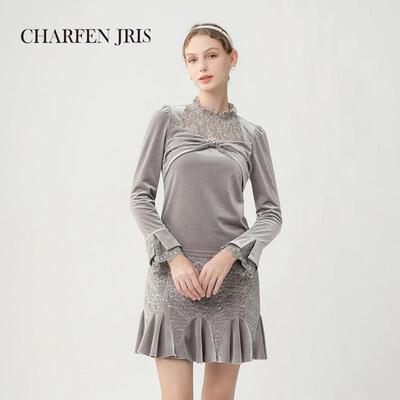 CHARFEN法式蕾丝打底衫