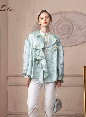 CHARFEN朝峰春时尚个性气质宽松上衣衬衫女CFD1B313-3038A