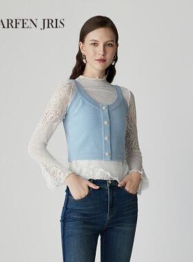 CHARFENJRIS 朝峰2025春季针织马甲清新时尚FJF1A696-6005C
