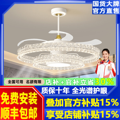 天鹅湖风扇灯客厅吊扇灯高级感轻奢意式极简2026新款全屋套餐灯具