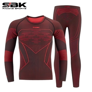 SBK冬季速干滑衣 竹碳纤维户外内衣摩托车骑行服速干吸湿打底透气