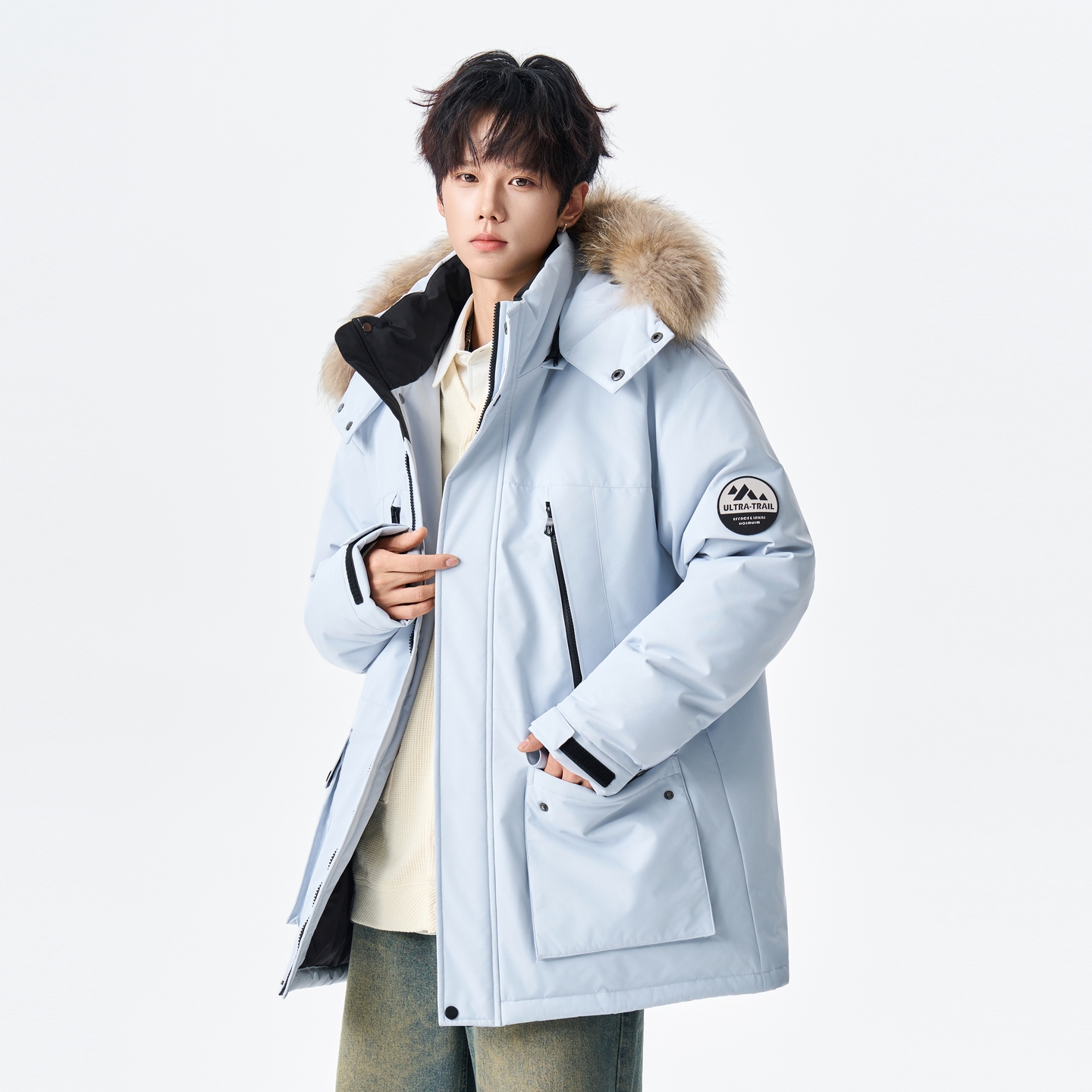 冬季男士羽绒服中长款宽松加厚外套大毛领潮牌男款防寒服2025新款