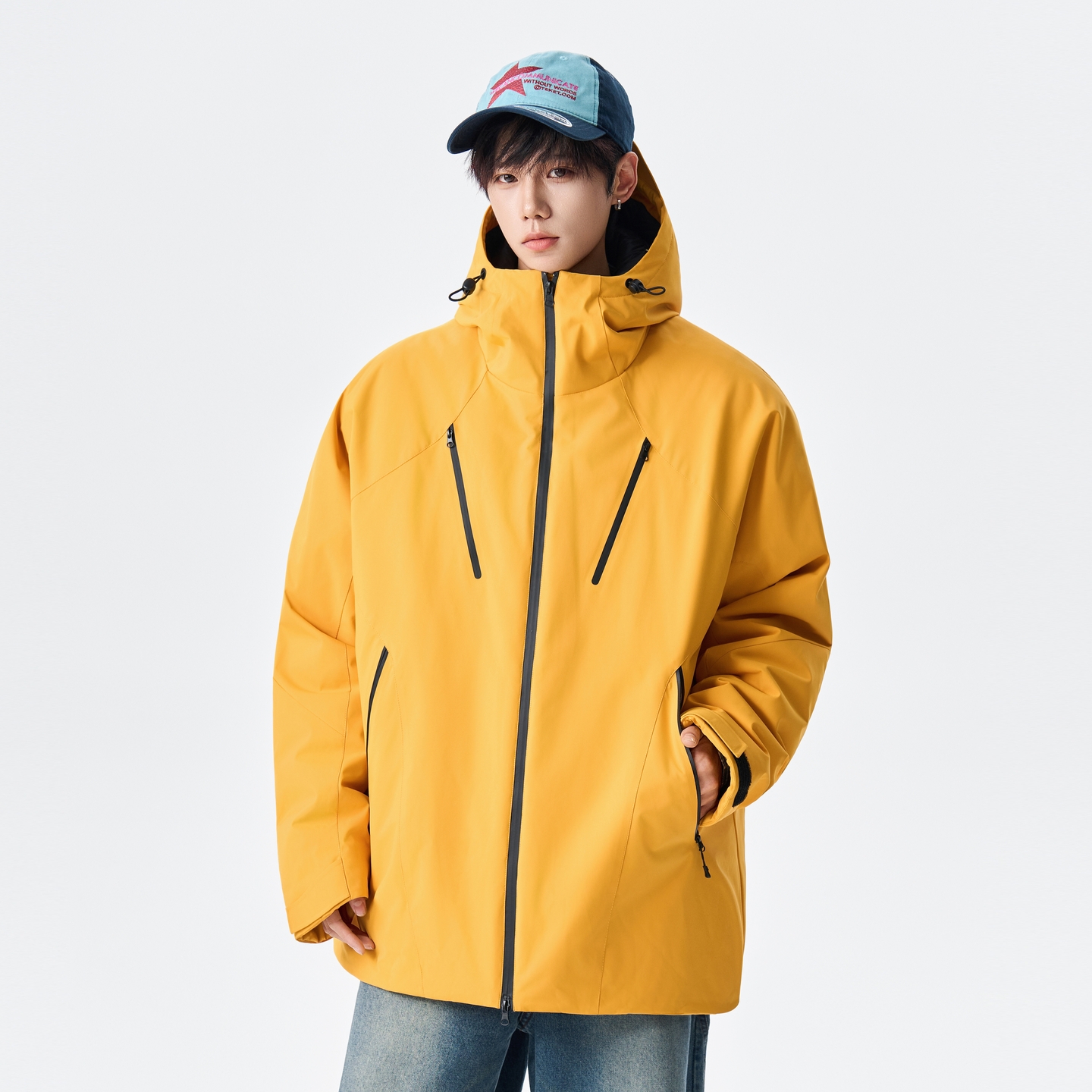 两面穿羽绒服男青少年学生冬季