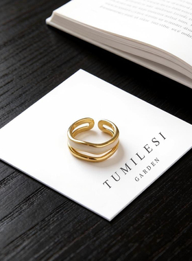 小众高级感白色滴油珐琅开口戒