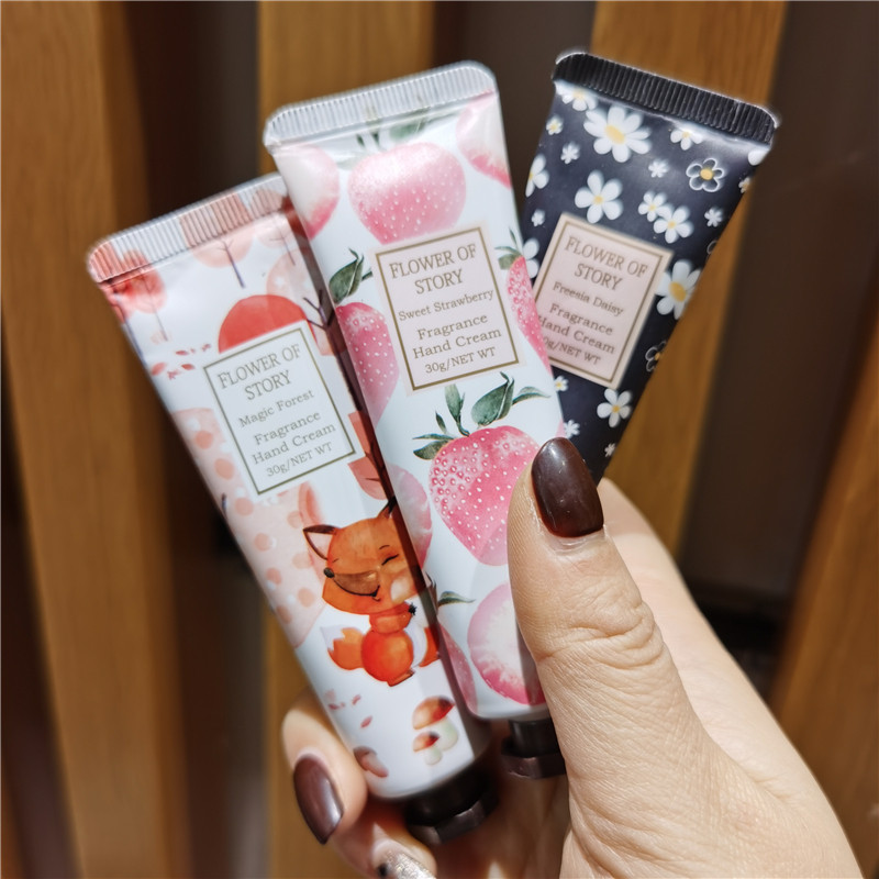 好闻又滋润~花之物语10种香水味滋润保湿花香果香味护手霜30g