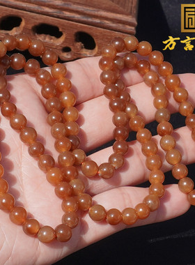 方言和田玉且末老熟老红糖玉手串