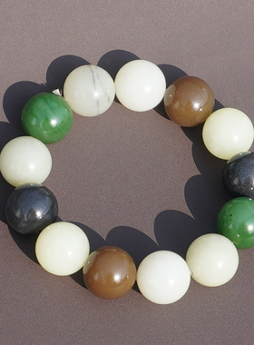 方言和田玉糖玉白玉青花俄碧手串