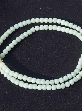 方言和田玉俄料珍稀瓷白碧玉手串