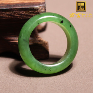 2025断货王仅108元方言和田玉俄罗斯细油润正阳绿碧玉18mm戒指A6