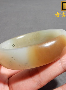方言和田玉糖白玉手镯子