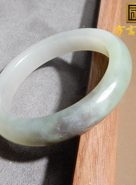 青海料烟紫带翠三色54mm正装手镯