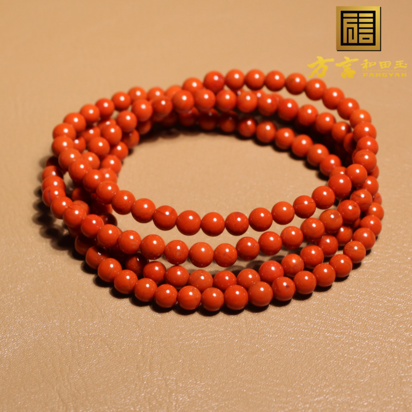方言凉山柿子红南红玛瑙满肉手串