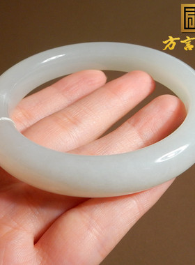 方言新疆且末白玉内径卡59mm手镯