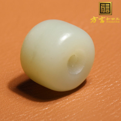 方言和田玉黄口料桶珠隔珠吊坠