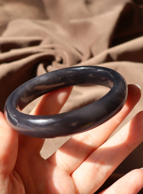 青海细腻油润帝王紫54mm正装手镯