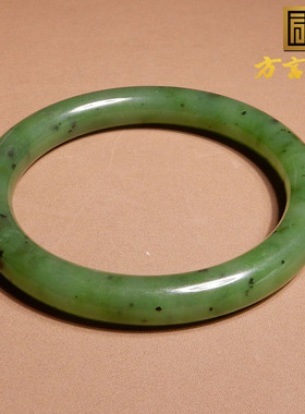 俄罗斯老坑料碧玉猕猴桃59mm手镯