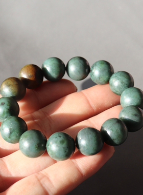 方言和田玉多彩碧玉籽料手串