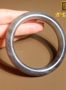 方言青海泼墨画浓烟紫56mm手镯