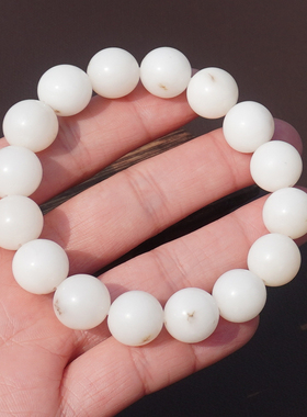 方言和田玉新疆且末料桂花糕手串