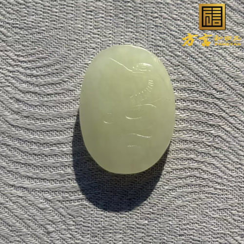 巨漏方言品牌精品和田玉青海料白玉精雕十二生肖蛇吊坠挂件牌子O