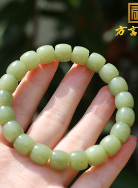 新疆油润且末鸡油黄口料直切手串