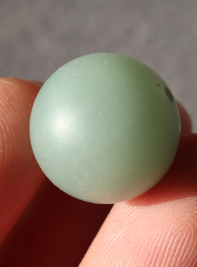 仅5颗方言和田玉精品且末料细腻蓝色调卡16mm豪华圆珠单珠配饰A8