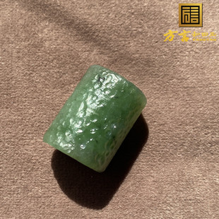 震惊方言品牌和田玉精品特色俄罗斯阳绿碧玉老广工勒子吊坠挂件A2