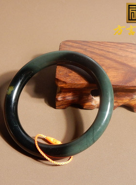 新疆料塔县青玉意境手镯58mm圆镯