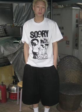 街头服饰CORYBANT美式SO9RY全棉短袖vintage宽松圆领T恤潮牌男装