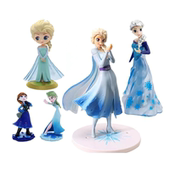 艾莎儿童生日蛋糕装 饰冰雪奇缘玩具插件摆件爱莎安娜公主摆件