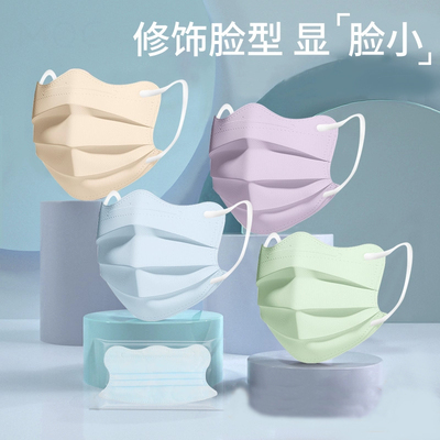 蝶形口罩加大码高颜值大脸云朵一次性独立包装粉尘立体显脸小好看