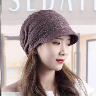 化疗后女士光头帽专用2023新款中年妈妈洋气女款遮白发的帽子头巾