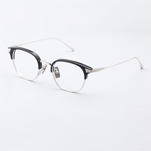内藤熊八作N412复古钛日系手作眼睛可配高度近视眼镜架框男女