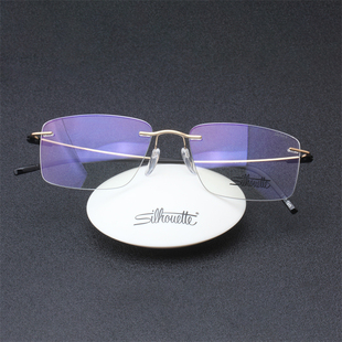 Silhouette诗乐眼镜框钛合金轻盈无框男女商务可配近视镜框女5561