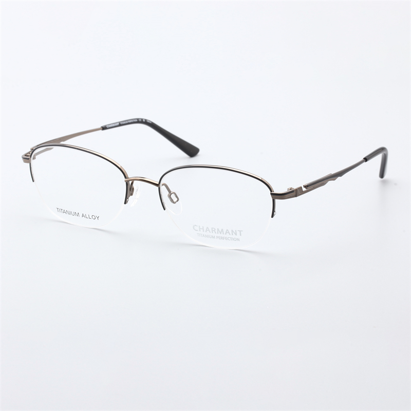 CHARMANT夏蒙眼镜架男女款商务系列半框光学近视眼镜框CH16475