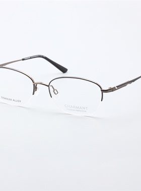 CHARMANT夏蒙眼镜架男女款商务系列半框光学近视眼镜框CH16475