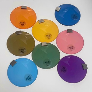 半透明浅色近视镜片1.60夜视片染色定制配近视度数有色非球面镜片