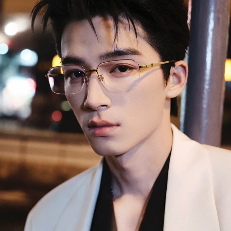 Chopard萧邦赛车系列男士镜架VCHL67J金丝边钛金属框可配近视镜片